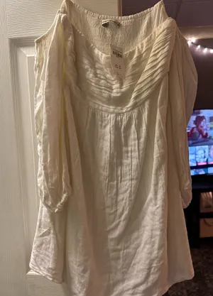 Abercrombie Dress White Mini Linen thumbnail 9