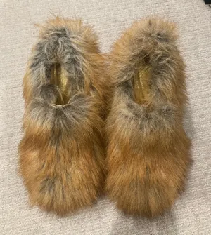 Rave Azalea Wang Jaeke Faux Fox Fur Wedges in Brown thumbnail 1