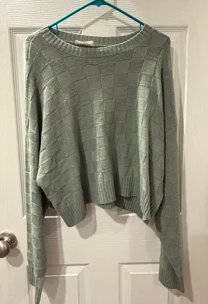 Double Zero Sweater Cropped Green thumbnail 1