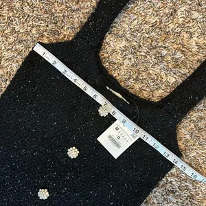 NWT Zara Thread Dress Black Medium Sparkle thumbnail 6