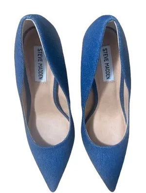 NWOB Steve Madden Denim Pumps 8.5 thumbnail 1