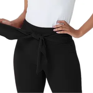 NWOT Zuda Black Bow Tie Leggings Size XXS thumbnail 2