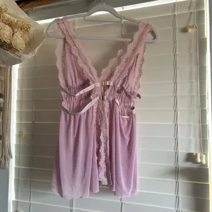 Source Unknown Pink Lace Open Back cut out Babydoll Lingerie top 2X romantic coquette thumbnail 2