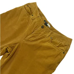 Focus Lifestyle Mustard Yellow Corduroy Wide Leg Flare Pants 70s Boho Retro thumbnail 2