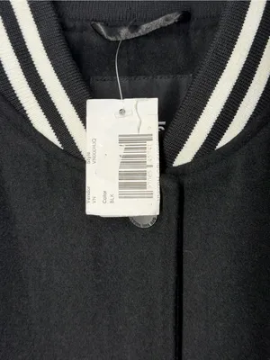 NEW Vans Piper Stadium Vest Black Wool Blend Varsity Bomber‎ Preppy Streetwear thumbnail 7