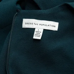 Dress the‎ Population - Catalina Crepe V-Neck Sleeveless A-Line Dress thumbnail 4