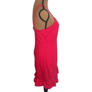 Lulus Sealed With a Kiss Red Ruffled Bodycon Dress in red size M thumbnail 4