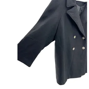 Roamans wool blend black 2X pea coat plus winter fall casual business travel thumbnail 3
