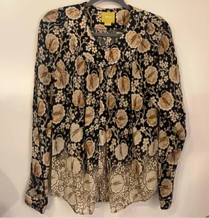 Maeve by Anthropologie Orli floral ombré blouse thumbnail 3