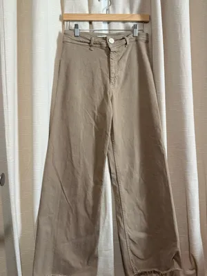 Zara Women's marine pants in Taupe - High Waist thumbnail 2