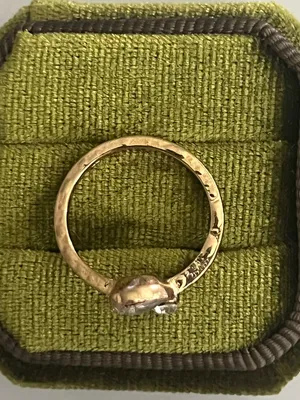 Delicate Rose Gold Teardrop and Round Crystal Adjustable Ring Size 6-9 thumbnail 3