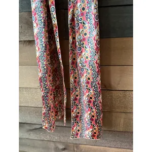 Y2K Mod Circle Print Skinny Scarf Retro Pink Geometric Neck Scarf thumbnail 6