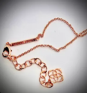 Kendra Scott Rose Gold Necklace Heart Drusy thumbnail 3