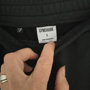 Gymshark Black Jogger Pants with White Logo thumbnail 3