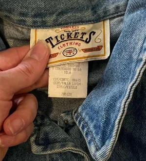 13/14 Timeless Tickets sunflower denim jean vest thumbnail 3