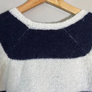 Anthropologie Sita Murt Long Sleeve Striped Wool Sweater Women Small Black White thumbnail 10