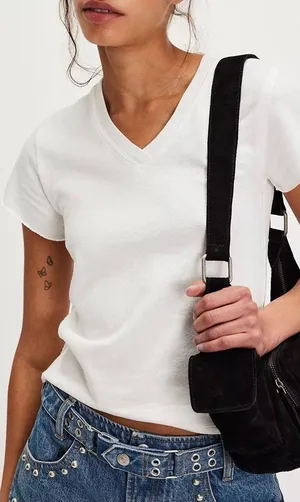 NWOT Free People We The Free One That Got Away Tee - ivory white - Large thumbnail 1