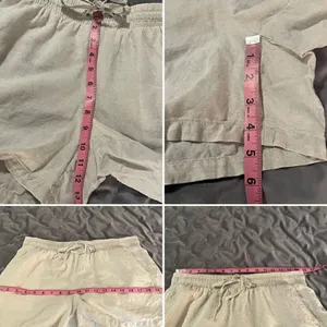 Amazon Essentials Women's 4.5" Inseam Drawstring Linen Blend Short M Tan Size M thumbnail 8