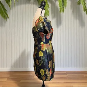 LULUS So Stunning Metallic Jacquard Puff Sleeve Mini Dress – Size M thumbnail 7
