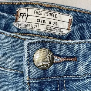 Free People Irreplaceable Distressed Jean Shorts thumbnail 7