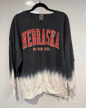 Nebraska 'Go Big Red' Dip-Dye Crewneck Sweatshirt thumbnail 1