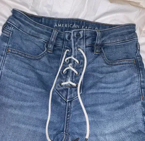 American Eagle High Waisted Lace Jeans thumbnail 4