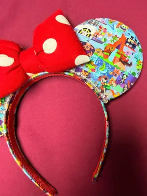 Disney Parks Splash Mountain Minnie Mouse Red Polka Dot Puffy Bow Headband thumbnail 3