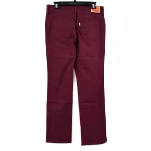 Levi's Size 29 505 Straight Leg Pants Burgundy Maroon Purple Color Five‎ Pocket thumbnail 2