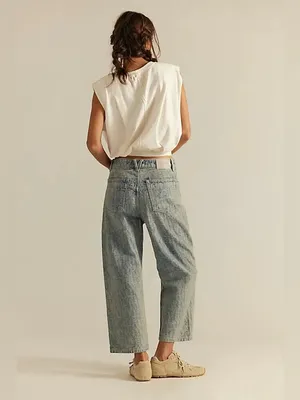 Free People We The Free Deep Trance Dropped Jacquard Jeans Sz.24 thumbnail 4