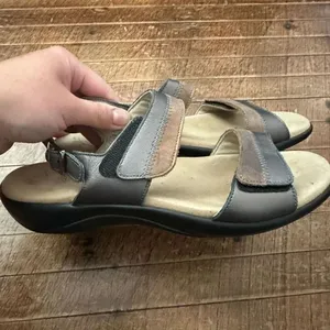 SAS strappy gray copper ortho sling back contour 8.5 sandals thumbnail 5