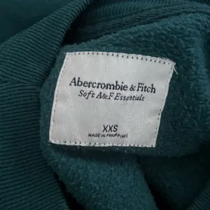 Abercrombie & Fitch London Embroidered Cropped Crewneck in Teal thumbnail 4