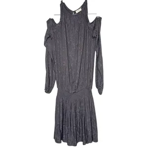 Ramy Brooke Lauren Cold Shoulder Snake Print Mini Dress Women's Gray Size Small thumbnail 2