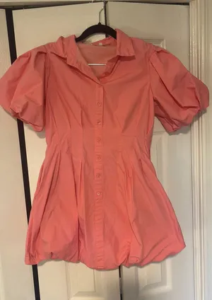 Pink Bubble Hem Mini Dress thumbnail 1