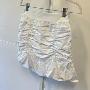 Missguided White Ruched Ruffle Hem Cotton Mini‎ Skirt Size US 0 Summer Party thumbnail 3