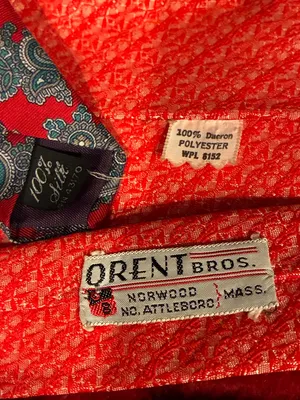 Handmade Orent Bros. Red, Blue & Gray Paisley Tie Belt One Size thumbnail 4