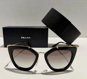 Prada Cinema SPR 53S 1AB-0A7 Sunglasses Gold Square Gradient‎ Grey thumbnail 1