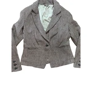 Free People Chess Blazer Garnet Linen‎ Long Sleeve Single Button Closure Small thumbnail 4