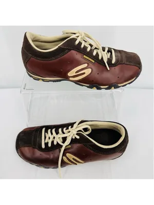 Vtg Y2K Sketchers Sneakers Bowling Shoe Brown Leather Women's 7.5 Retro Grunge thumbnail 6