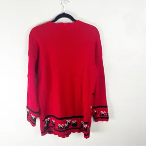 NUTCRACKER Red Long Sleeves Christmas Graphic Prints Sweater Medium thumbnail 2