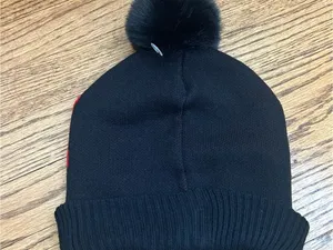 ED HARDY UNISEX Graphic Red Logo And Tiger Knit Pom Pom Beanie NWOT Size OS thumbnail 10