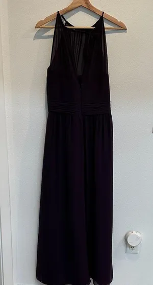 Bill Levkoff Elegant Dark eggplant Maxi Dress Rn82755 size 10 NWOT thumbnail 4