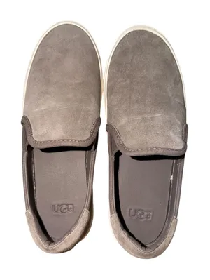 UGG Jass Grey Suede Slip-On Platform Sneakers 1106545 Womens 7 thumbnail 1