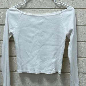 Brandy Melville White Off the Shoulder Long Sleeve Top one size thumbnail 6