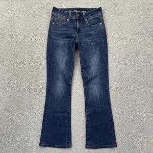 American Eagle Low Rise Kick Boot Jeans Boho Festival Rodeo Women's 4 x 29 thumbnail 2