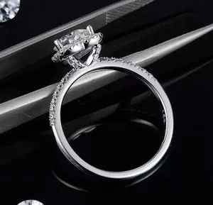 1.06 ct diamond silver 925 logo heard diamond ring thumbnail 3