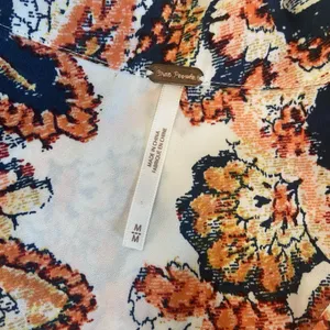 Free People Say‎ You Love Me Mini Dress Size M Orange Combo Paisley Boho Flowy thumbnail 13