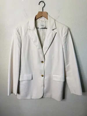 Aritzia Wilfred Memories‎ Blazer Jacket Vegan Faux Leather Womens Size S thumbnail 3