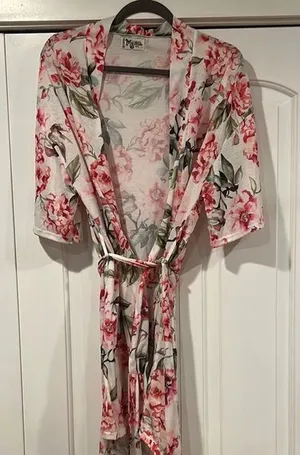 Show Me Your MuMu Floral Robe‎ - Pink and Green thumbnail 1