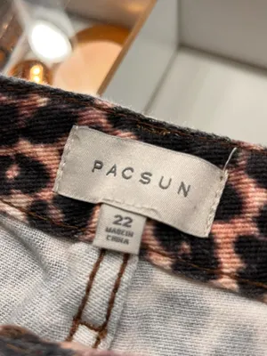 Pacsun Denim Leopard Skirt thumbnail 3