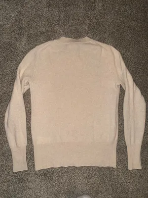J. Crew Classic Fit Cashmere Crewneck Sweater Beige XS thumbnail 3